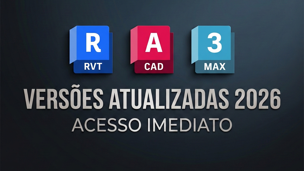 Combo Mestre do Projeto — AutoCAD, Revit e 3ds Max